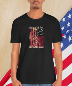 Land Of The Free Home Of The Brave 1776 America Flag Shirt