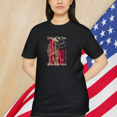 Land Of The Free Home Of The Brave 1776 America Flag Shirt