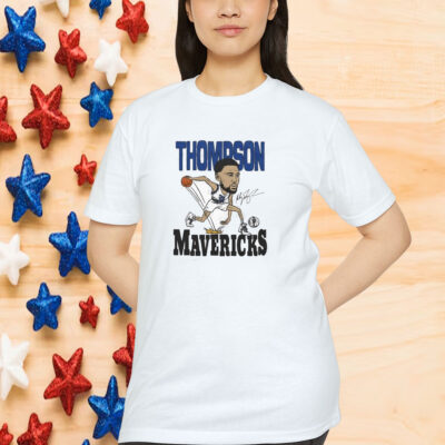 Mavericks Klay Thompson Caricature Signature Shirt