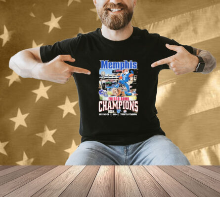 Memphis Tigers West Virginia Frisco Bowl Champions 2024 Toyota Stadium Mascot Shirt