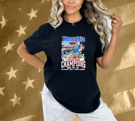 Memphis Tigers West Virginia Frisco Bowl Champions 2024 Toyota Stadium Mascot Shirt