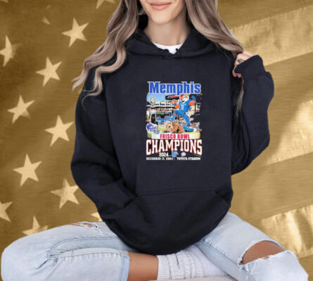 Memphis Tigers West Virginia Frisco Bowl Champions 2024 Toyota Stadium Mascot Shirt