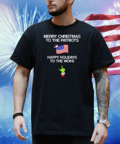 Merry Christmas to the patriots happy holidays to the woke Shirt