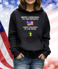 Merry Christmas to the patriots happy holidays to the woke Shirt