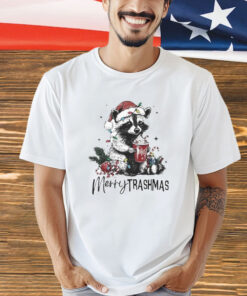 Merry Trashmas Raccoon Light Christmas Shirt
