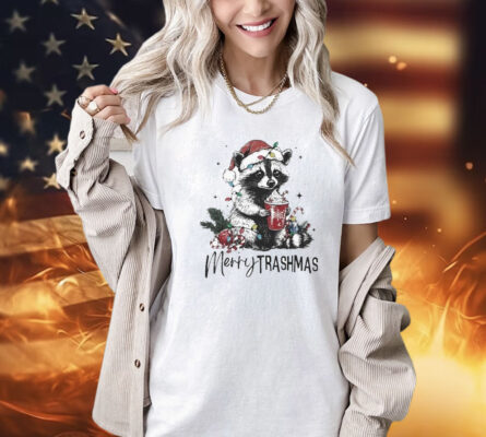 Merry Trashmas Raccoon Light Christmas Shirt