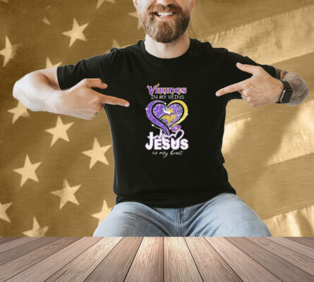 Minnesota Vikings In My Veins Jesus In My Heart Diamond Shirt