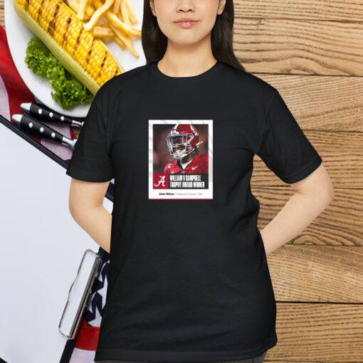 Official Alabama Crimson Tide Jalen Milroe 2024 SEC William V Campbell Trophy Award Winner Poster Shirt