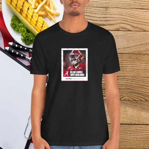 Official Alabama Crimson Tide Jalen Milroe 2024 SEC William V Campbell Trophy Award Winner Poster Shirt