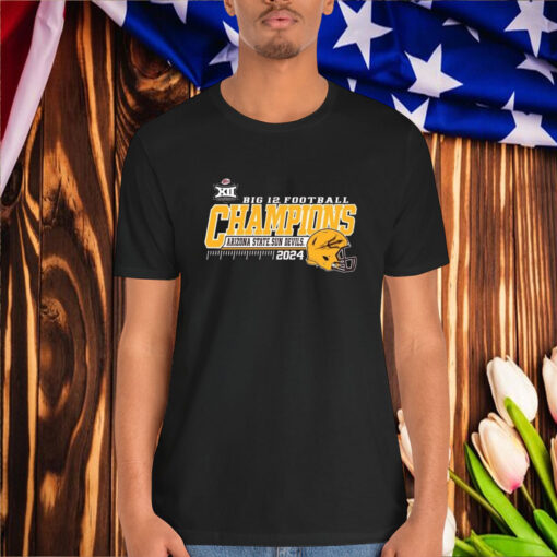 Official Arizona State Sun Devils 2024 Big 12 Football Conference Champions Locker Room Shirts