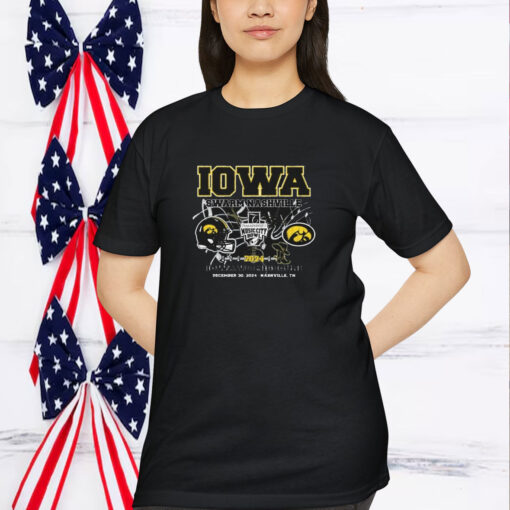 Official Iowa Hawkeyes Vs Missouri Tigers Swarm Nashville 2024 Transperfect Music City Bowl Dec 30 Shirt