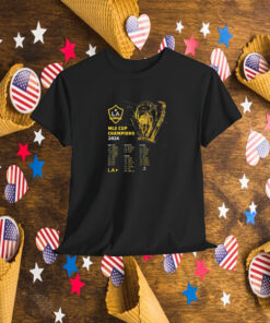 Official Los Angeles Galaxy 2024 MLS Cup Champions Roster MLSPA 500 Level Shirts