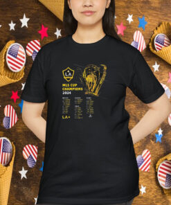 Official Los Angeles Galaxy 2024 MLS Cup Champions Roster MLSPA 500 Level Shirts