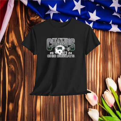 Official Ohio Bobcats 2024 Helmet Football MAC Champions Shirts