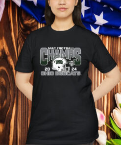 Official Ohio Bobcats 2024 Helmet Football MAC Champions Shirts