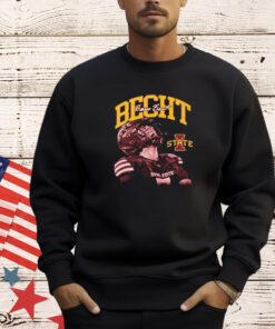 Official Rocco Becht Iowa State Cyclones Spotlight Crimson Signature Shirt