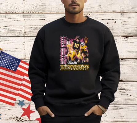 Official Sam Leavitt Arizona State Sun Devils Football 90s Graphic Shirt