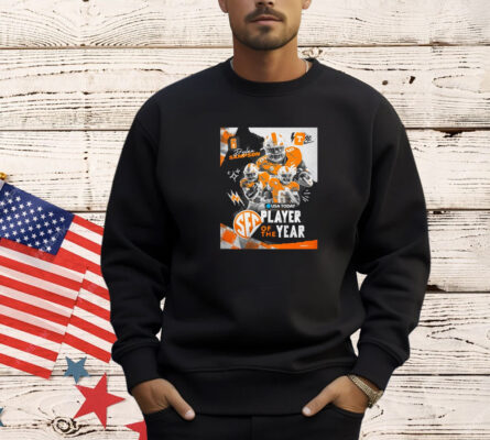Official Tennessee Vols Dylan Sampson 2024 SEC Player of the Year USA Today Poster Shirt