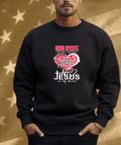 Ohio State Buckeyes In My Veins Jesus In My Heart Diamond Shirt