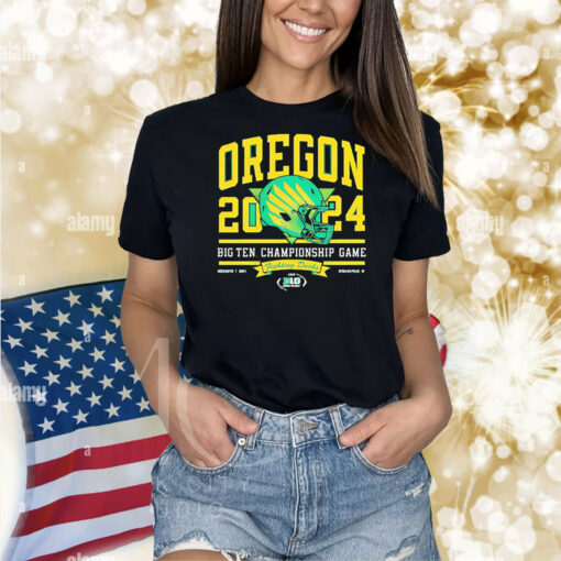 Oregon Ducks 2024 Big Ten Football Championship Helmet Shirt