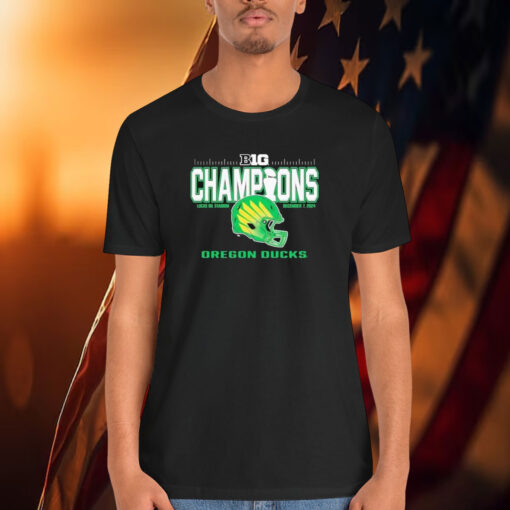 Oregon Ducks 2024 Big Ten Football Conference Champions Lucas Oil Stadium Shirt