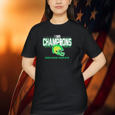 Oregon Ducks 2024 Big Ten Football Conference Champions Lucas Oil Stadium Shirt