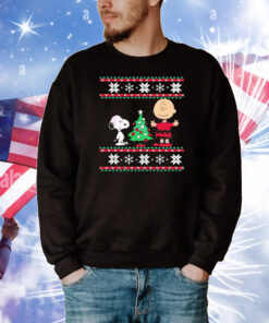 Peanuts Snoopy and Charlie Brown Christmas Tree T-Shirt