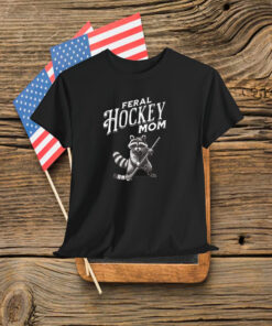 Raccoon Feral Hockey Mom Hockey Player Trash Panda T-Shirt