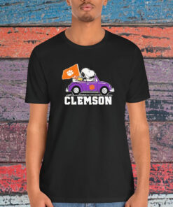 Snoopy And Woodstock Driving Car Clemson Tigers Shirt