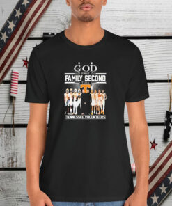 Tennessee Volunteers God First Family Second Then Football Basketbal Team Shirt