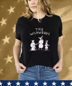 The Wildwoods Creatures Raccoon Deer Rabbit Guitar Tee Shirt