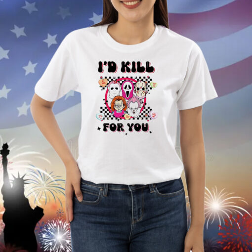 Valentine vibes I’d kill for you horror characters Shirt