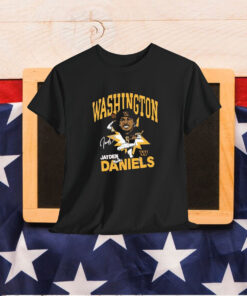 Washington Commanders Jayden Daniels Burgundy Caricature Player Tri-Blend Shirt