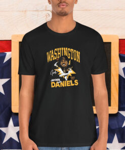 Washington Commanders Jayden Daniels Burgundy Caricature Player Tri-Blend Shirt