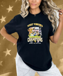 West Virginia Mountaineers Memphis Tigers Scooter’s Coffee Frisco Bowl Champions 2024 Mascot Shirt