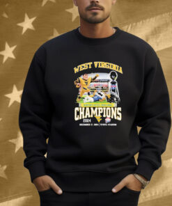 West Virginia Mountaineers Memphis Tigers Scooter’s Coffee Frisco Bowl Champions 2024 Mascot Shirt