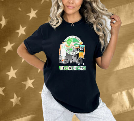 Wisconsin Milwaukee Bucks Antetokounmpo x Green Bay Packers Love Signatures Shirt