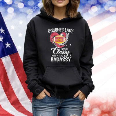 Iowa State Cyclones Lady Sassy Classy And A Tad Badassy Diamond Heart Shirt