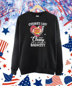 Iowa State Cyclones Lady Sassy Classy And A Tad Badassy Diamond Heart Shirt
