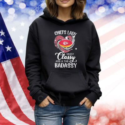 Kansas City Chiefs Lady Sassy Classy And A Tad Badassy Diamond Heart Shirt