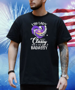 Lsu Tigers Lady Sassy Classy And A Tad Badassy Diamond Heart Shirt