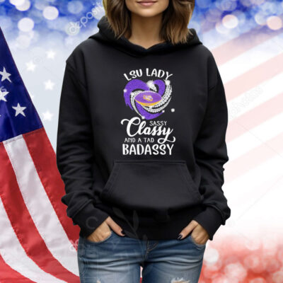 Lsu Tigers Lady Sassy Classy And A Tad Badassy Diamond Heart Shirt