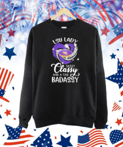 Lsu Tigers Lady Sassy Classy And A Tad Badassy Diamond Heart Shirt