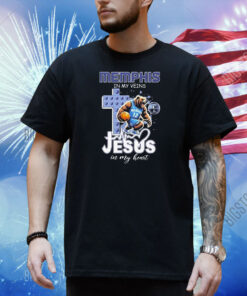 Memphis Grizzlies In My Veins Jesus In My Heart Mascot Shirt