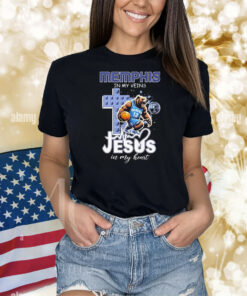 Memphis Grizzlies In My Veins Jesus In My Heart Mascot Shirt