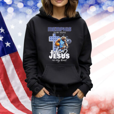 Memphis Grizzlies In My Veins Jesus In My Heart Mascot Shirt