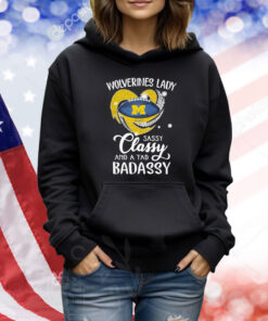 Michigan Wolverines Lady Sassy Classy And A Tad Badassy Diamond Heart Shirt