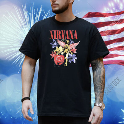 Nirvana In Utero Wings Heart Flowers Shirt