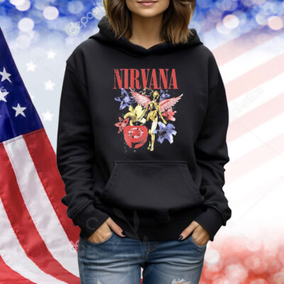 Nirvana In Utero Wings Heart Flowers Shirt