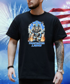 Official Detroit Lions Fire Dept Always Ready Firefighter Mascot Shirt